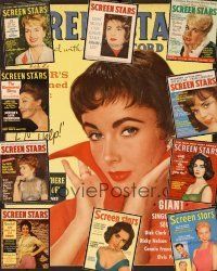 4f027 LOT OF 11 SCREEN STARS MAGAZINES lot '58 - '64 lots of Liz, Debbie Reynolds, Natalie Wood+more