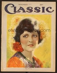 4f082 CLASSIC MAGAZINE magazine November 1922 art of pretty May McAvoy by Harry Roseland!