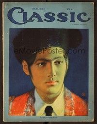 4f081 CLASSIC MAGAZINE magazine October 1922 art of matador Rudolph Valentino by Harry Roseland!