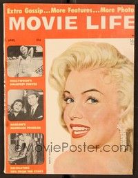 4f097 MOVIE LIFE magazine April 1955 portrait of sexiest Marilyn Monroe from Seven Year Itch!