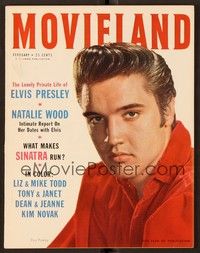 4f108 MOVIELAND magazine February 1957 the lonely private life of Elvis Presley in Loving Tender!