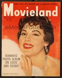4f103 MOVIELAND magazine January 1956 portrait of sexy Ava Gardner from Bohwani Junction!