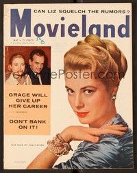 4f107 MOVIELAND magazine May 1956 will Grace Kelly give up her career for Prince Rainer III