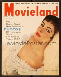 4f101 MOVIELAND magazine November 1955 portrait of sexy Elizabeth Taylor from Giant by Baron-Pix!