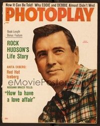 4f085 PHOTOPLAY magazine February 1957 Rock Hudson in Written on the Wind & Battle Hymn!