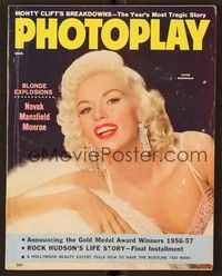 4f086 PHOTOPLAY magazine March 1957 sexy Jayne Mansfield from The Girl Can't Help It by Powolny!