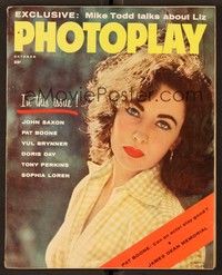 4f093 PHOTOPLAY magazine October 1957 Elizabeth Taylor from Raintree County by Bob Wiloughby!