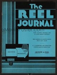 4f037 REEL JOURNAL exhibitor magazine August 4, 1931 Tom Keene is young and full of pep!