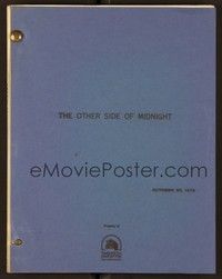 4f139 OTHER SIDE OF MIDNIGHT first draft script October 30, 1975, screenplay by Daniel Taradash