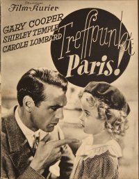 4f174 NOW & FOREVER German program '37 Gary Cooper, Carole Lombard, Shirley Temple, different!