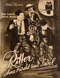 4f194 WAY OUT WEST German program '37 different images of Stan Laurel & Oliver Hardy, classic!