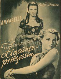 4f197 WINGS OF THE MORNING German program '37 Henry Fonda, Annabella, different horse race images!