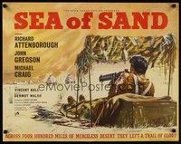 4g445 DESERT PATROL English 1/2sh '62 Richard Attenborough, John Gregson, Sea of Sand!