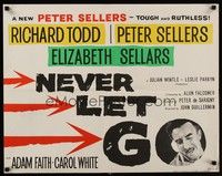 4g552 NEVER LET GO English 1/2sh '62 Peter Sellers in a totally different role, Elizabeth Sellars!