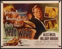 4g483 HEAT WAVE 1/2sh '54 bad girl Hillary Brooke, strange passions, haunting terror!