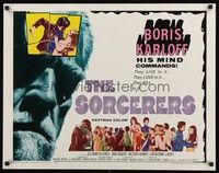 4g618 SORCERERS 1/2sh '67 Boris Karloff turns them on & off to live, love, die or KILL!
