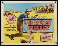 4g620 SOUTHWEST PASSAGE style A 1/2sh '54 cool image of Rod Cameron battling w/Native Americans!