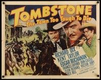 4g657 TOMBSTONE THE TOWN TOO TOUGH TO DIE style A 1/2sh '42 Richard Dix, Kent Taylor!