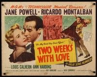 4g668 TWO WEEKS WITH LOVE style A 1/2sh '50 close-up of sexy Jane Powell & Ricardo Montalban