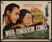 4g686 WHEN TOMORROW COMES 1/2sh R48 great romantic close up of Irene Dunne & Charles Boyer!
