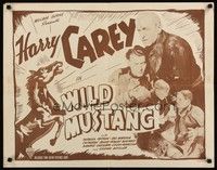 4g692 WILD MUSTANG 1/2sh R40s Harry Carey, cool artwork of wild horse!