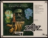 4g698 ZARDOZ 1/2sh '74 fantasy art of Sean Connery, who has seen the future and it doesn't work!