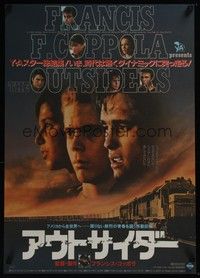 4g265 OUTSIDERS Japanese '83 Coppola, S.E. Hinton, Howell, Dillon, Macchio, Swayze, Lowe, Estevez