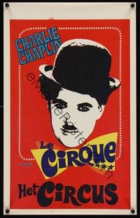 4h371 CIRCUS Belgian R70s Charlie Chaplin slapstick classic, great close-up!
