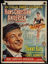 4h393 HANS CHRISTIAN ANDERSEN Belgian '53 art of Danny Kaye w/ballerina!