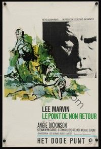 4h418 POINT BLANK Belgian '67 cool art of Lee Marvin, Angie Dickinson, John Boorman film noir!