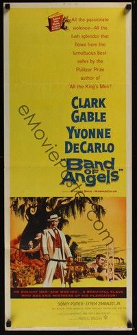 4h040 BAND OF ANGELS insert '57 Clark Gable buys beautiful slave mistress Yvonne De Carlo!