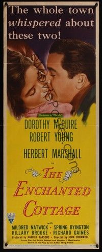 4h111 ENCHANTED COTTAGE insert '45 Dorothy McGuire & Robert Young live in a fantasy world!