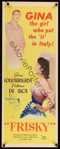 4h121 FRISKY insert '56 great images of sexy Gina Lollobrigida & Vittorio De Sica!