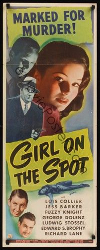 4h124 GIRL ON THE SPOT insert '46 film noir musical, Lois Collier, Jess Barker!