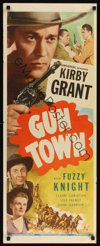 4h133 GUN TOWN insert '46 Kirby Grant, Fuzzy Knight, Claire Carleton!