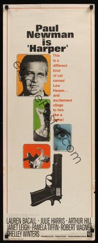4h137 HARPER insert '66 Paul Newman has many fights, sexy Pamela Tiffin, great design!