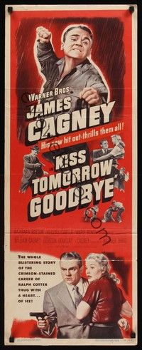 4h169 KISS TOMORROW GOODBYE insert '50 great images of tough James Cagney!