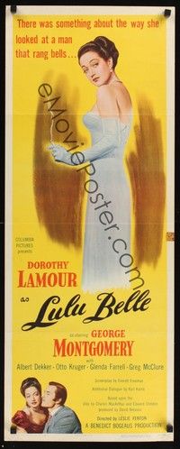 4h181 LULU BELLE insert '48 full-length art of sexy Dorothy Lamour & w/George Montgomery!