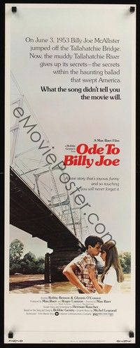 4h219 ODE TO BILLY JOE insert '76 Robby Benson & Glynnis O'Connor,movie based on Bobbie Gentry song!