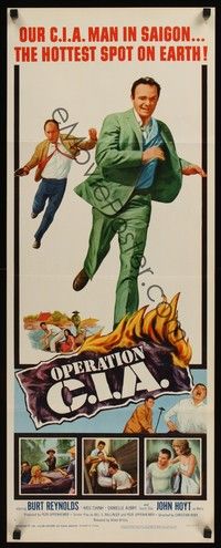 4h225 OPERATION CIA insert '65 early Burt Reynolds, on the run in Saigon!