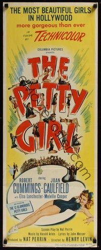 4h230 PETTY GIRL insert '50 sexiest full-color artwork of Joan Caulfield by George Petty!