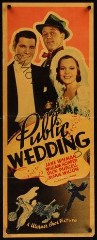4h235 PUBLIC WEDDING insert '37 Jane Wyman, William Hopper, Dick Purcell!