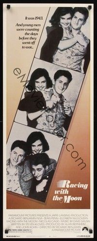 4h237 RACING WITH THE MOON insert '84 young Sean Penn, Nicholas Cage & Elizabeth McGovern!