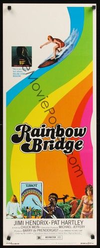4h239 RAINBOW BRIDGE insert '72 Jimi Hendrix, wild psychedelic surfing & tarot card image!