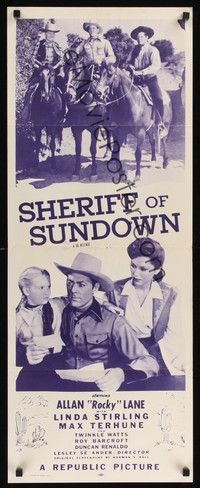 4h263 SHERIFF OF SUNDOWN insert R54 Allan Rocky Lane, Linda Stirling!