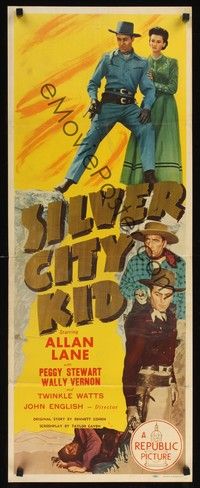 4h266 SILVER CITY KID insert '44 image of cowboy Allan Rocky Lane & Peggy Stewart!
