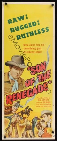 4h270 SON OF THE RENEGADE insert '53 none dared face his smouldering guns or his blazing anger!