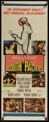 4h275 SOUTH PACIFIC insert '58 Rossano Brazzi, Mitzi Gaynor, Rodgers & Hammerstein musical!