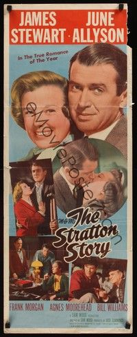 4h288 STRATTON STORY insert '49 James Stewart in baseball uniform and with June Allyson!