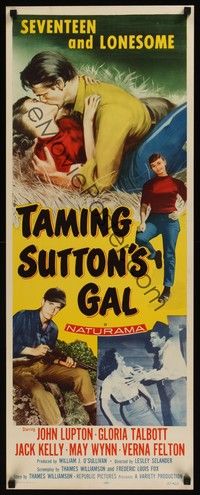 4h293 TAMING SUTTON'S GAL insert '57 she's seventeen & lonesome and kissing in the hay!